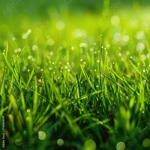 Sheikly green spring grass, meadow
