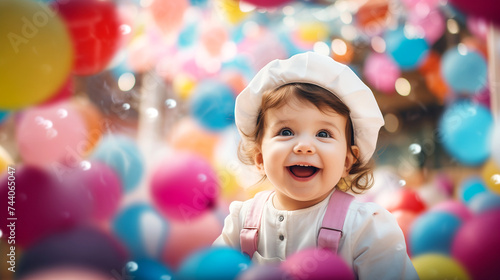 girl with balloons happy birthday party holiday wallpaper smile