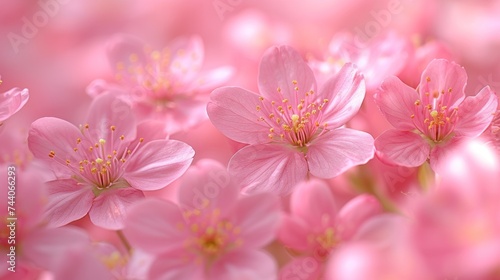  a bunch of pink flowers that are in the middle of a field of pink flowers  © Nadia