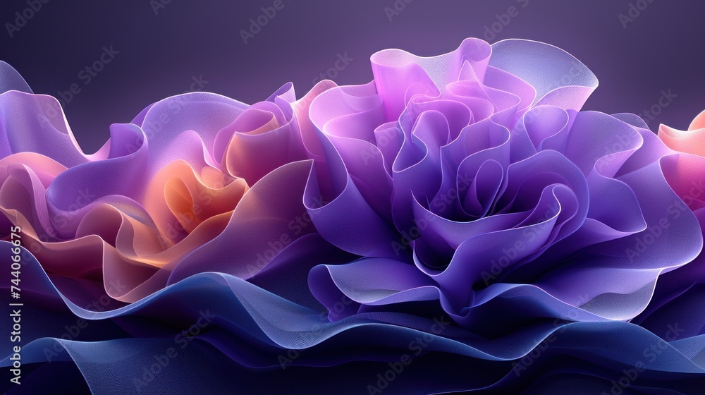a close up of a bunch of flowers on a purple and blue background with a blurry image of a flower in the middle of the image and the middle of the image. a close up of a bunch of flowers on a purple and blue background with a blurry image of a flower in the middle of the image and the middle of the image.