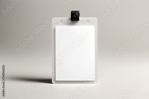 Blank ID card on isolated
