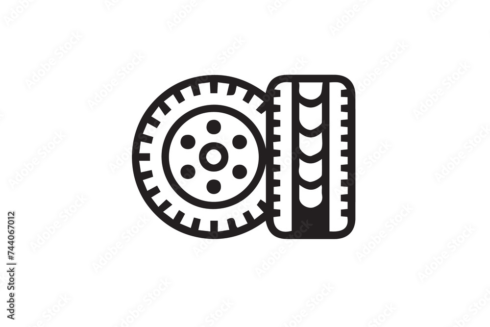 tyer vector icon illustration of a rubber tire with tread pattern for business / for your website. To make attractive design on very good design to show up you business tyer vector icon illustration of a rubber tire with tread pattern for business / for your website. To make attractive design on very good design to show up you business