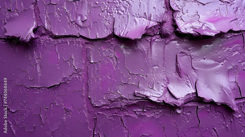 a close up of a purple wall with drops of water on the paint and the paint chipped off of the wall and the paint chipping off of the wall. a close up of a purple wall with drops of water on the paint and the paint chipped off of the wall and the paint chipping off of the wall.