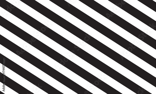 Stripes diagonal pattern. White on black. pattern with oblique black lines Vector illustration.  photo