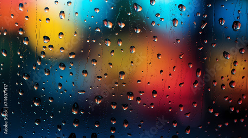 Raindrops on the glass window