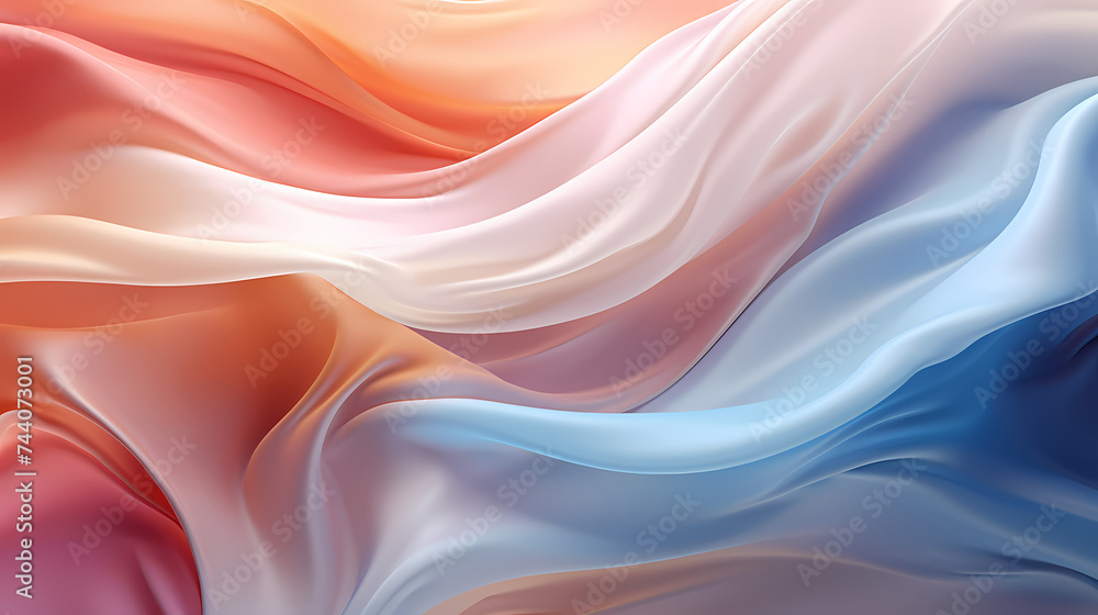 Flowing and flowing silk fabric Flowing and flowing silk fabric
