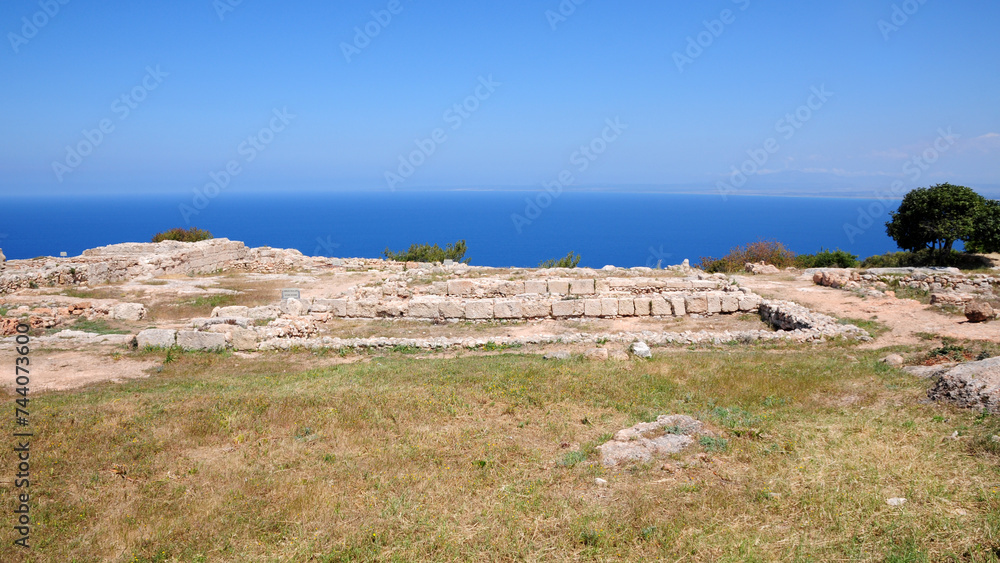 The remains of the Vouni Palace, located on the Turkish side of Cyprus, were built in antiquity.