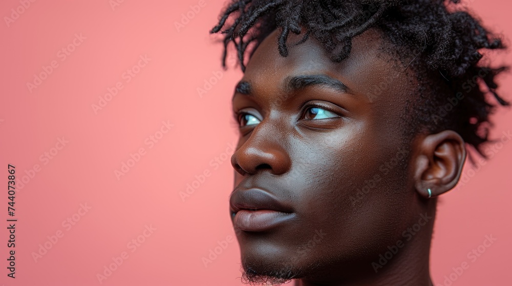 a close up of a person with dreadlocks on their head and a pink background with a pink background and a black man with dreadlocks on his head. a close up of a person with dreadlocks on their head and a pink background with a pink background and a black man with dreadlocks on his head.