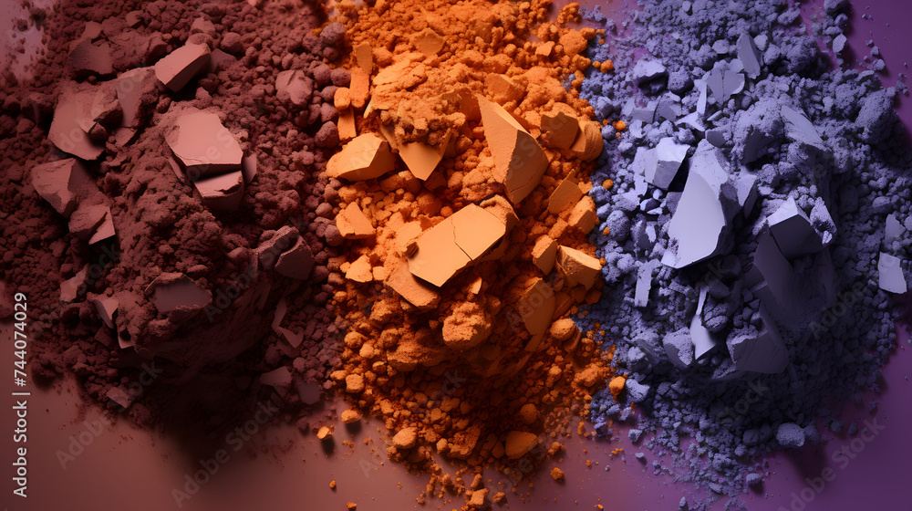 different colors of makeup eye shadows arranged different colors of makeup eye shadows arranged