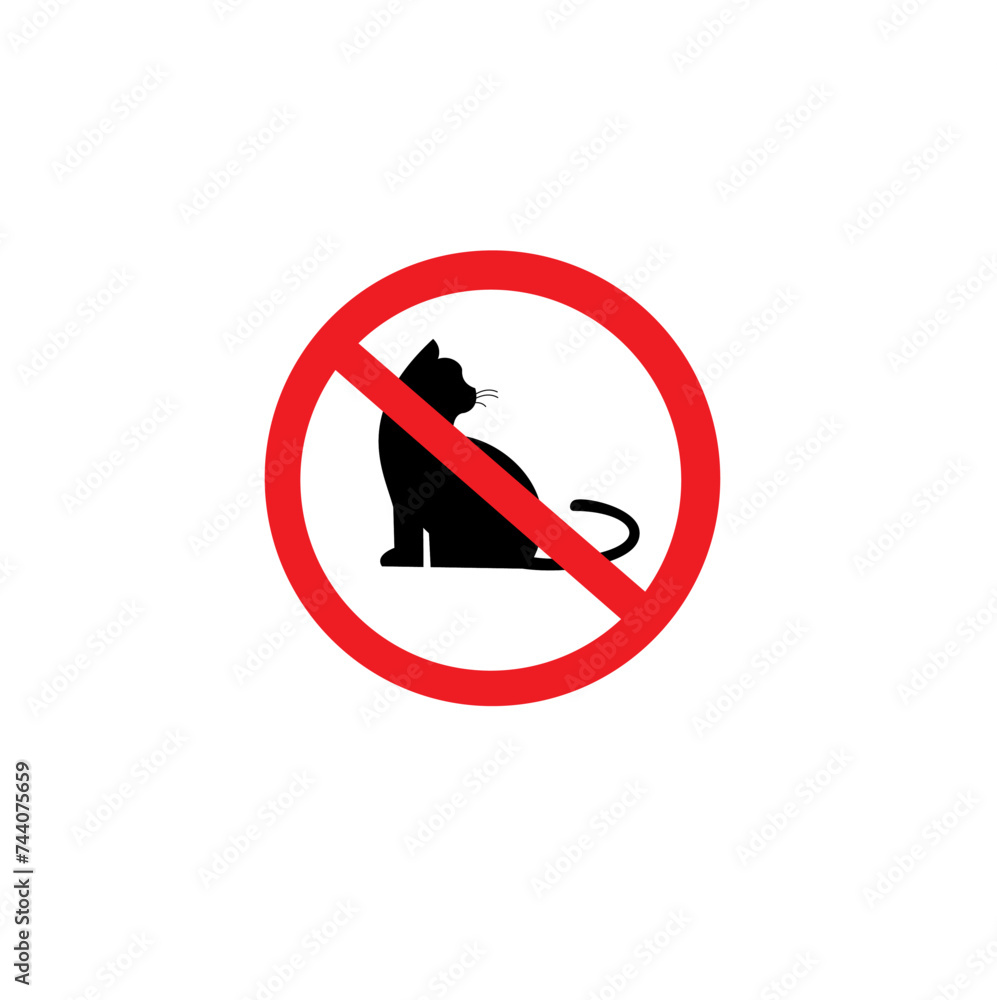 no cat sign vector no cat sign vector