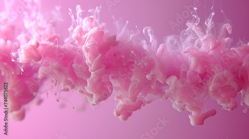  a close up of a pink substance on a pink background with a drop of liquid coming out of the top of the image to the bottom right of the image.