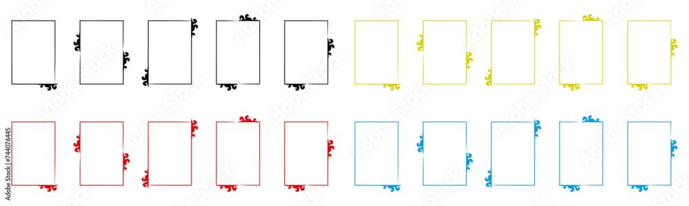 Decorative rectangle brush outline frames set. Vector Photo border elements collection. Decorative rectangle brush outline frames set. Vector Photo border elements collection.