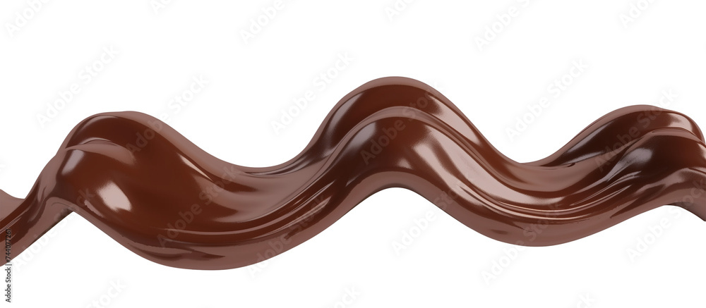 3d render smooth chocolate swirl flow isolated on transparent background 3d render smooth chocolate swirl flow isolated on transparent background