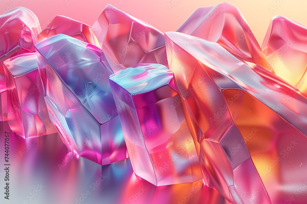 Holographic trendy background with shapes Holographic trendy background with shapes