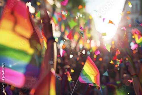 LGBTQ Pride pride walkway. Rainbow inscrutable colorful lgbtq+ diversity Flag. Gradient motley colored rainbow lane LGBT rights parade festival occupation diverse gender illustration