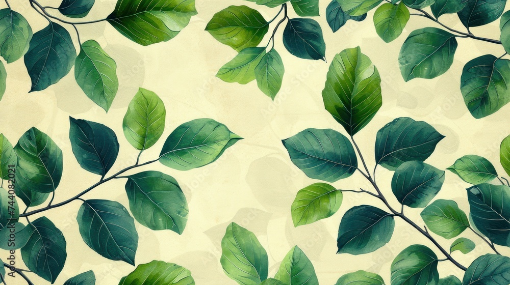 a close up of a green leafy pattern on a white wallpaper with green leaves on the bottom of the leaves and the top of the leaves on the top of the bottom of the leaves. a close up of a green leafy pattern on a white wallpaper with green leaves on the bottom of the leaves and the top of the leaves on the top of the bottom of the leaves.