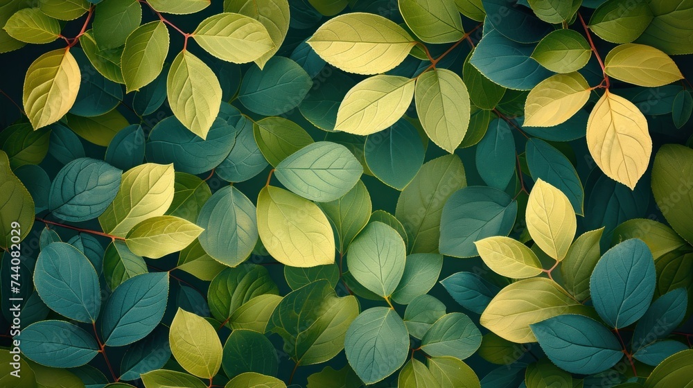 a close up of a bunch of leaves with green and yellow leaves on the top of the leaves and the bottom of the leaves on the bottom of the leaves. a close up of a bunch of leaves with green and yellow leaves on the top of the leaves and the bottom of the leaves on the bottom of the leaves.
