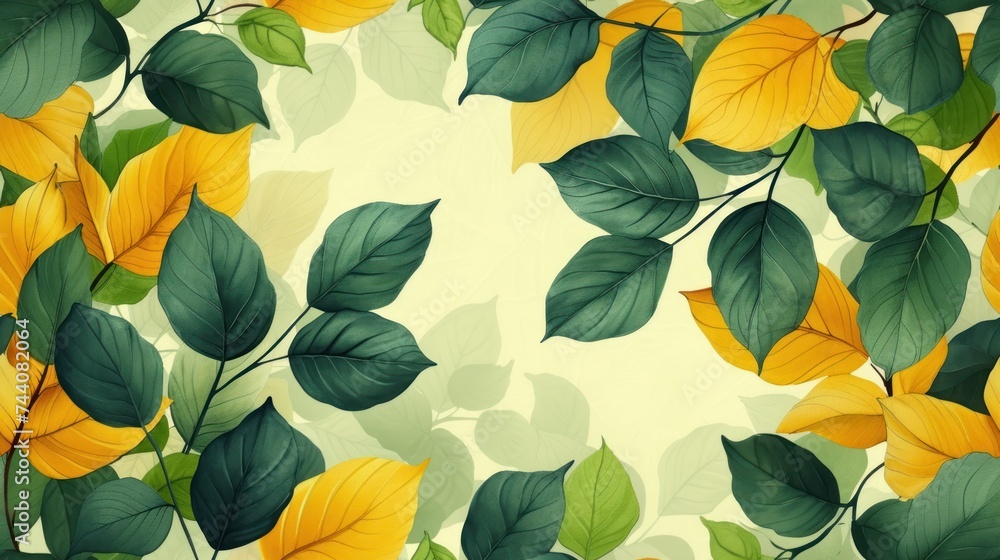 a close up of a bunch of leaves on a white and green background with yellow and green leaves on the bottom of the image and bottom half of the image. a close up of a bunch of leaves on a white and green background with yellow and green leaves on the bottom of the image and bottom half of the image.