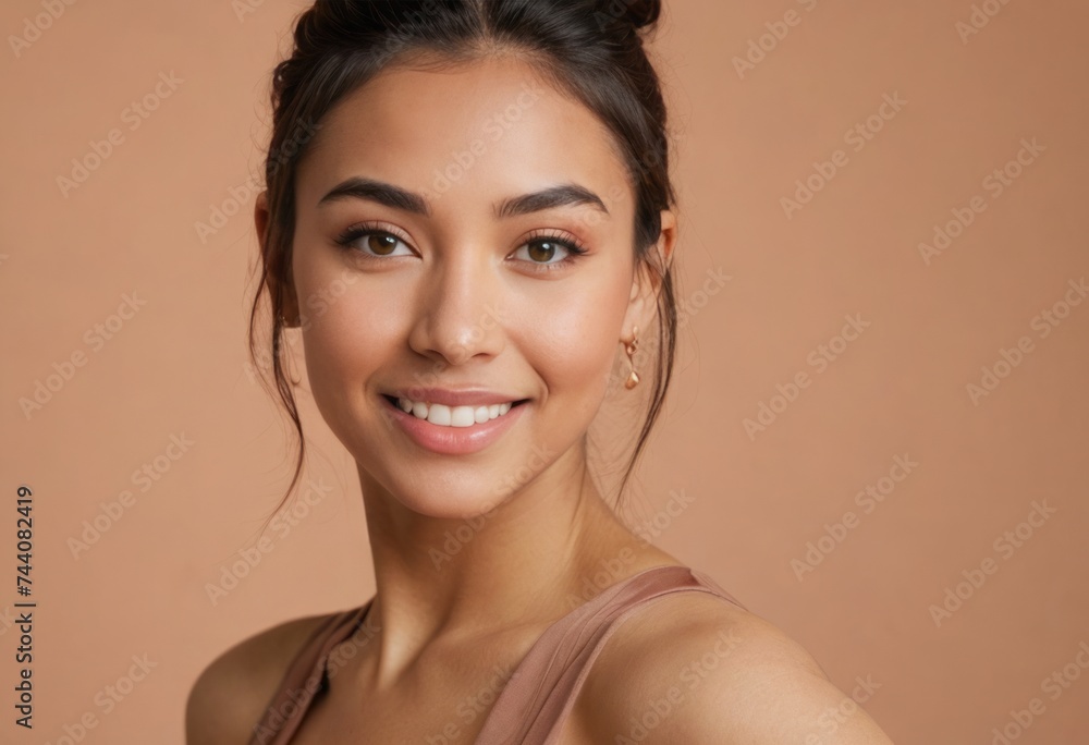 A young woman with a friendly smile wearing a white T-shirt, giving a thumbs up as a sign of approval and positivity. A young woman with a friendly smile wearing a white T-shirt, giving a thumbs up as a sign of approval and positivity.
