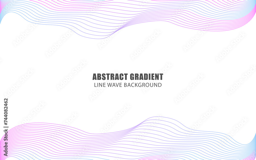 Gradient line wave abstract background template, wave line backdrop Gradient line wave abstract background template, wave line backdrop