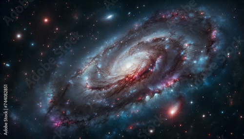 A deep space scene, showcasing a galaxy and a variety of stars and nebulas.AI Generative