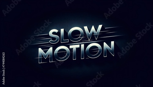 The text is presented in sleek silver lettering against a gradient background, with a subtle motion blur effect giving the sensation of movement. AI Generative photo