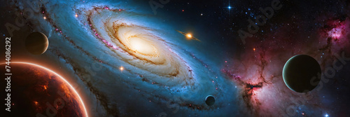 Cosmic Panorama: Nebulae, Planets, and Galaxies © Darren