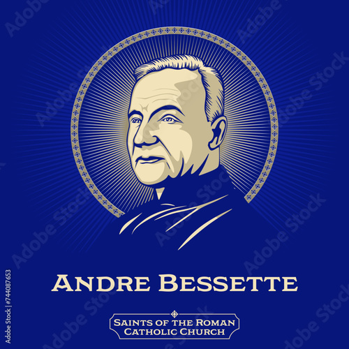 Saints of the Catholic Church. Andre Bessette (1845-1937) since his canonization as Saint Andre of Montreal, was a lay brother of the Congregation of Holy Cross and a significant figure of the Catholi photo