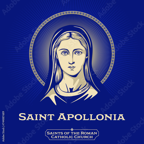 Saints of the Catholic Church. Saint Apollonia (Died 249) was one of a group of virgin martyrs who suffered in Alexandria during a local uprising against the Christians prior to the persecution.