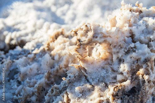 Salt crystal formations at Devil's Golf Course in Death Valley National Park, Death Valley, California photo