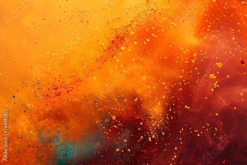 Celebrate with a Vibrant Burst of Colors and Powders in an Abstract Artistic Background. Concept Abstract Art  Vibrant Colors  Powders  Celebrate  Artistic Background