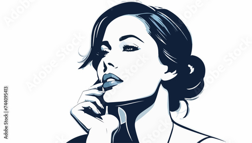 Una mujer pensativa