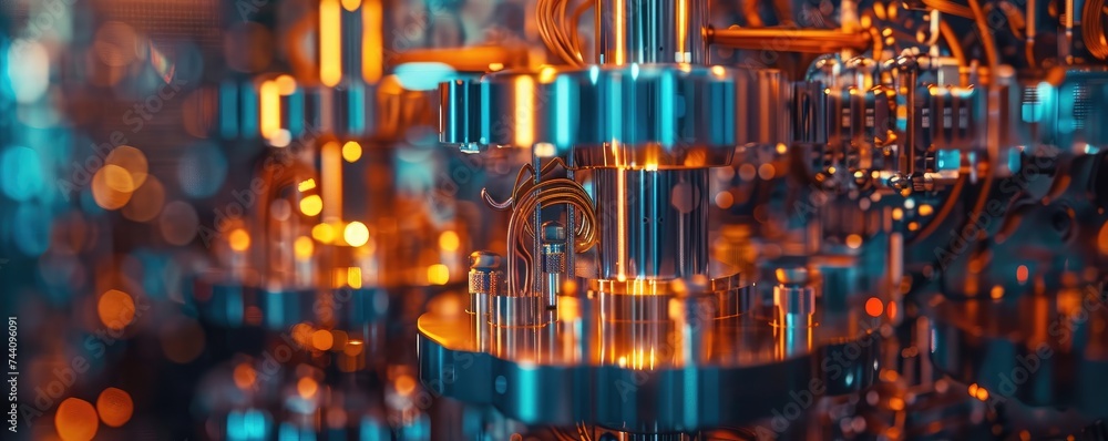 Obraz premium Quantum computer in a secure facility processing data at unimaginable speeds The pinnacle of computing power