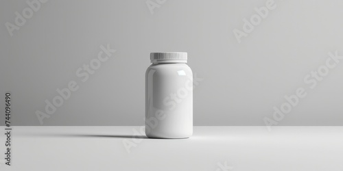 White Supplement Bottle photo