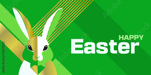Happy Easter - banner, card, vector illustration