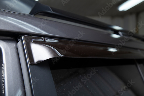 Deflectors for side Windows of the car.Car accessory. Additional equipment.