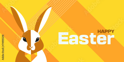 Happy Easter - banner, card, vector illustration
