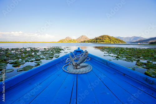 Nose of a boat on Lake Shkodra, Montenegro