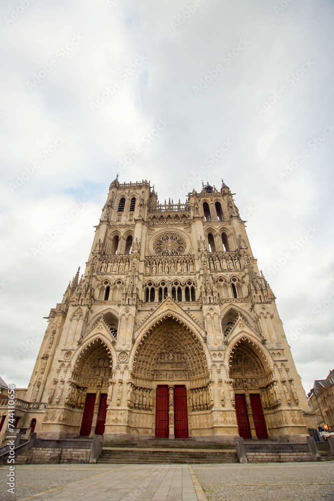 Front entrance of Amiens Cathedral, Picardy, France