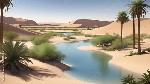 desert background  tv art  wall art sand and oasis adorned with vacation festive holiday
