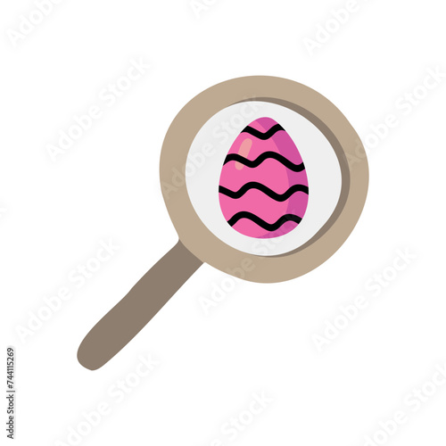 Easter eggs hunt in doodle style