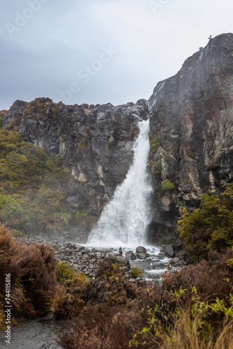 waterfall at tongariro in new zealand