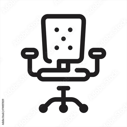 Office ichair con.Office armchair icon vector design template