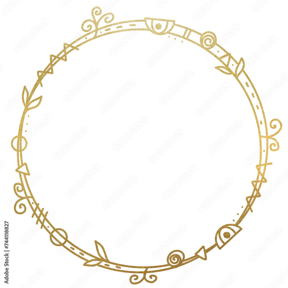 Golden Circular Ethno Element Golden Circular Ethno Element