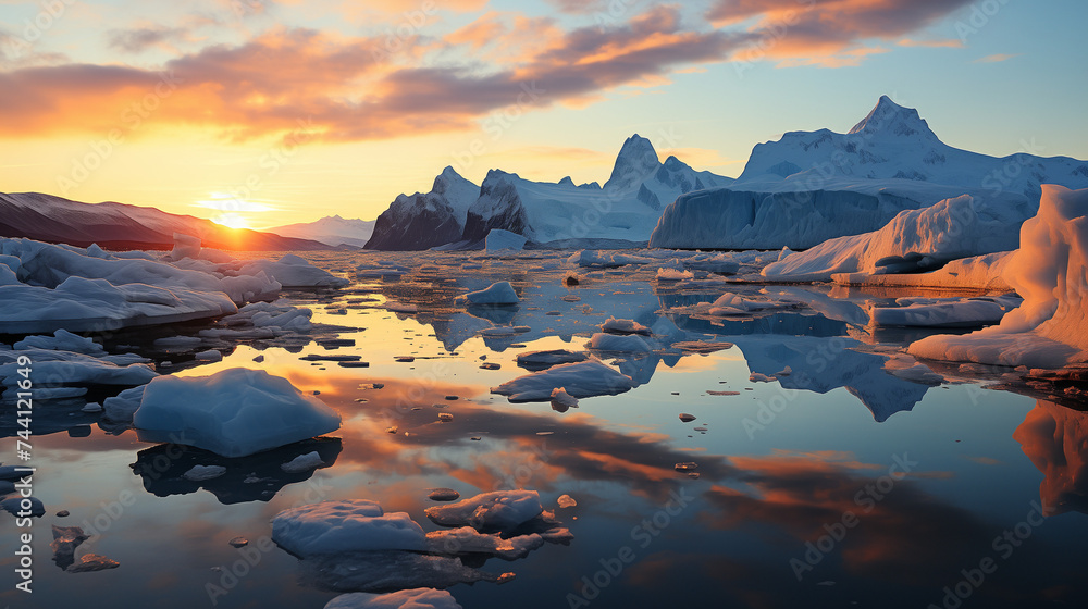 Le glacier pleure, ses larmes coulent, emportant avec elles le reflet d'un monde en ébullition.