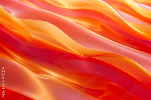 abstract background with smooth lines in red and orange colors, digitally generated image