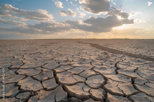 Dry cracked earth. Global warming, climate change and global warming concept.