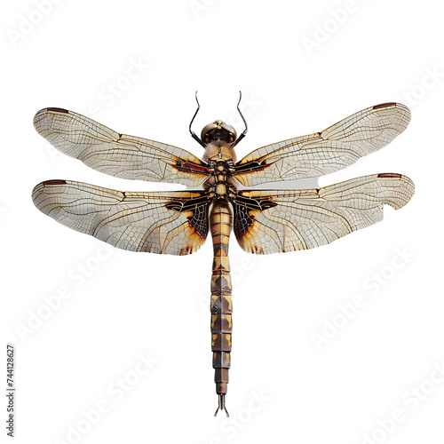 Dragonfly Resting on White Surface © Ilugram