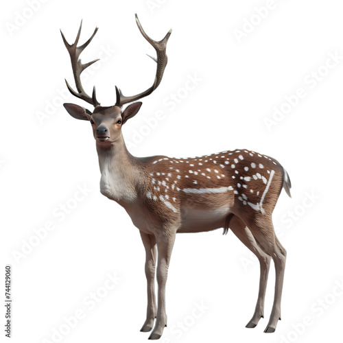 Deer Standing on White Background © Ilugram