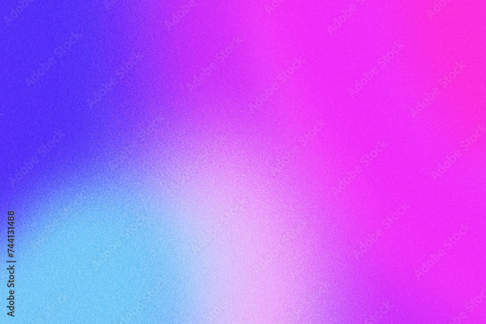 Fototapeta premium Dynamic variations of purple, pink, and blue colors grace this textured background, complemented by subtle noise elements and pronounced grit and grain effects